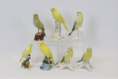 Lot 2022 - Selection of Royal Worcester, Karl Ens, Spode and other figures of yellow canaries (7)