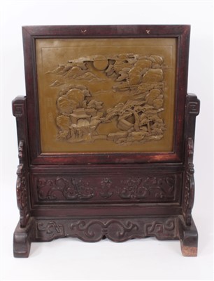 Lot 1097 - Qing style Chinese lacquer table screen