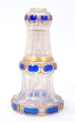 Lot 332 - 19th century Bohemian overlaid glass carafe