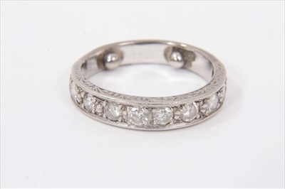 Lot 733 - Half hoop diamond eternity ring