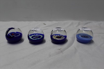 Lot 904 - Four Caithness miniature paperweights by Allan Scott (4)