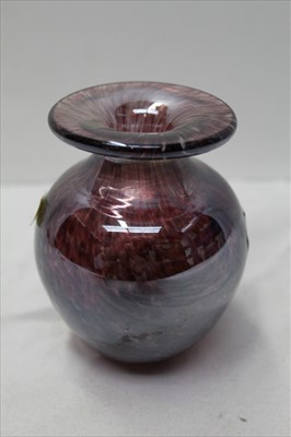 Lot 907 - John Ditchfield Art glass vase, signed and dated 84', approx 11.5cm in height