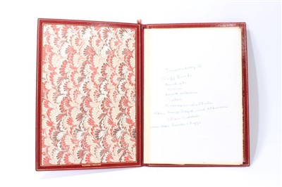 Lot 21 - 1950s blue leather document slip case by Hermes, Paris