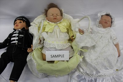 Lot 2759 - Ashton Drake new born and baby dolls special edition and various designers plus ceramic.