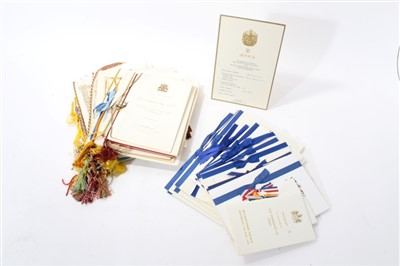 Lot 33 - Rare collection of Royal State banquet and Mansion House Menus 1950s-1970s