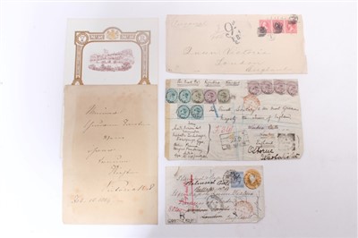 Lot 43 - H.M. Queen Victoria - signed and inscribed book frontpiece signed Victoria R.I. Feb 12. 1884