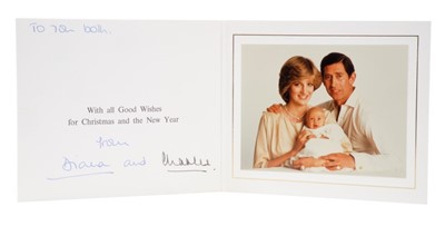 Lot 51 - T.R.H. The Prince and Princess of Wales, signed 1982 Christmas card