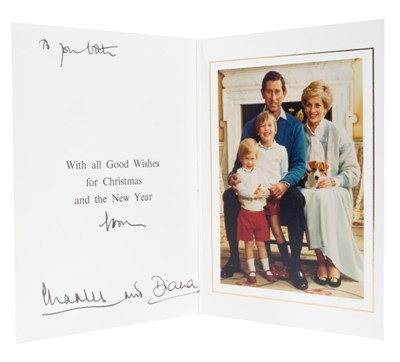 Lot 55 - T.R.H. The Prince and Princess of Wales, signed 1986 Christmas card