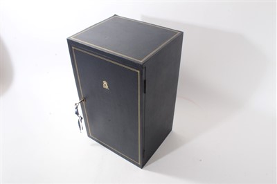 Lot 72 - Royal presentation blue leather covered box with gilt tooled crowned E.R.II cipher