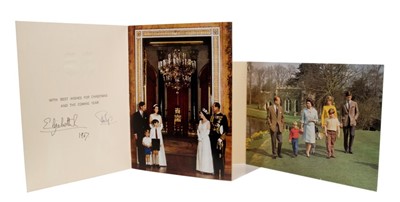Lot 99 - H.M. Queen Elizabeth II and H.R.H. The Duke of Edinburgh two signed Christmas cards for 1968 and 1968