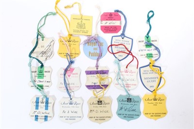 Lot 111 - Collection of 1950s Royal Ascot Royal Enclosure lapel badges