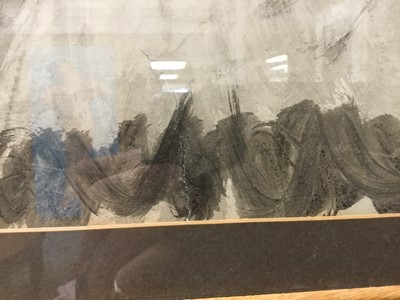 Lot 935 - *Rowland Suddaby (1912-1972) pen, ink and wash - A London Street, signed and dated ‘77, in glazed frame