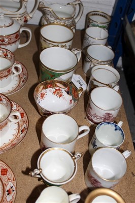 Lot 244 - Assorted late 18th/early 19th century English porcelain, to include various tea wares by Worcester, Spode, Minton, etc, and further items to include a tazza, basket, and campana vase. (29)