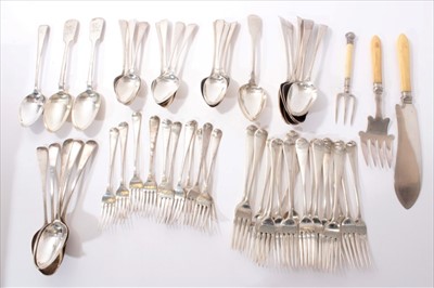 Lot 539 - Composite Georgian silver table service