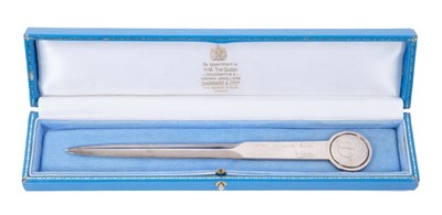 Lot 125 - H.R.H Princess Diana silver paperknife in case