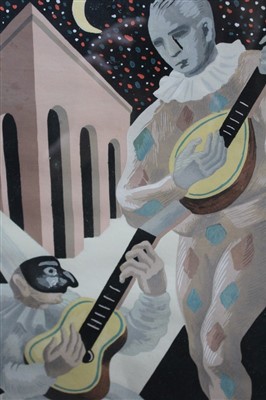 Lot 1599 - Gino Severini (1893-1966) Serenade to the Moon, pochoir print, glazed frame