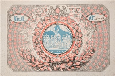 Lot 127 - The Coronation of H.M. King George IV 1820 rare entrance ticket