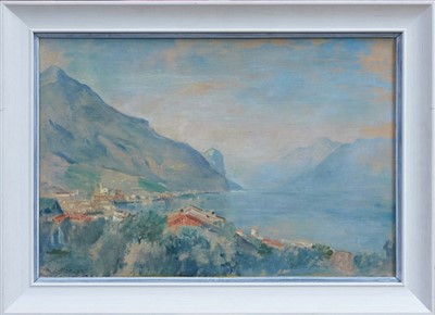 Lot 1504 - Neville Stephen Bulwer-Lytton, 3rd Earl of Lytton (1879-1951) oil on board - Gargano, signed and dated '37, framed, 47cm x 70cm  
 Provenance: Beaux Arts Gallery, London. Exhibited 1938