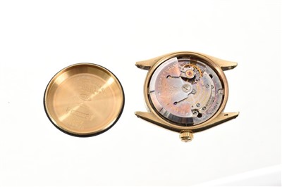 Lot 796 - 1950s gentlemen’s Rolex Oyster Perpetual gold wristwatch, model 6564, serial number 449946, 25 jewel 1030 movement numbered 910671, the circular dial with applied gold dart and baton hour markers a...