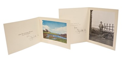 Lot 190 - HM Queen Elizabeth The Queen Mother two signed 1950s Christmas cards