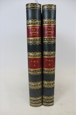 Lot 2334 - Howard Joseph Jackson (Ed.) The Visitation of Suffolk, Lowestoft 1866, 2 Vols., well bound in half calf