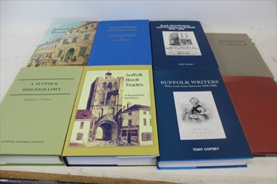 Lot 2358 - Suffolk Writers (by Tony Copsey) from the beginning until 1800 (2000), together with same author - Book Distribution and Printing in Suffolk, 1534-1850, Ipswich Book Trades and two others including...