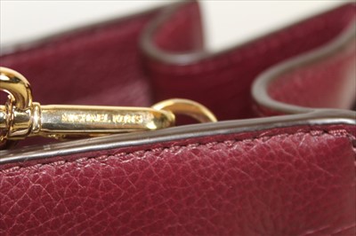 Lot 3114 - Michael Kors mulberry leather handbag with logo padlock to front. Engraved zipper pull and MK logo lining. Plus Michael Kors soft dust bag.