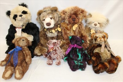 Lot 2858 - Charlie Bears selection including Tealeaf, Graeme, Howard, Whoopie, Daisy, Johnny, Tigger, Smudge, Tadum