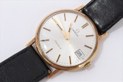 Lot 3338 - Omega Genève gentleman's gold cased wristwatch