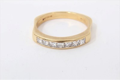 Lot 3430 - Princess cut diamond eternity ring