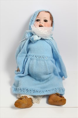 Lot 2879 - Doll Large Heubach Koppelsdoft 300 . 8 Bisque head and composite body, brown sleeping eyes, open mouth top four teeth showing. 60 cms approximately.
