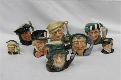 Lot 2168 - Eight Royal Doulton character jugs