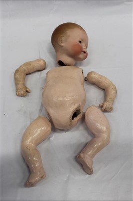 Lot 2915 - A M Dream Baby Doll bisque head 341 / 4k blue sleeping eyes, painted brows, lashes and lips. Composite body and bent limbs.