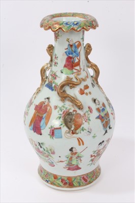 Lot 41 - 19th century Chinese porcelain vase, decorated in the Canton style with figures