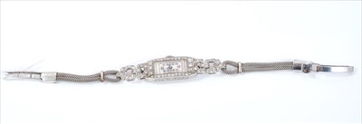 Lot 3471 - Art Deco diamond set cocktail watch
