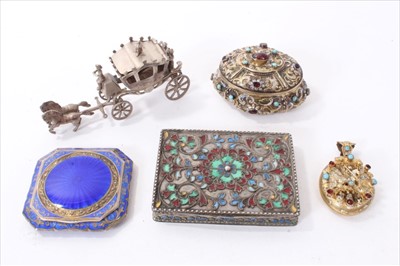 Lot 210 - Group of various Continental silver items