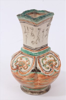 Lot 55 - Unusual 18th / 19th century pottery vase
