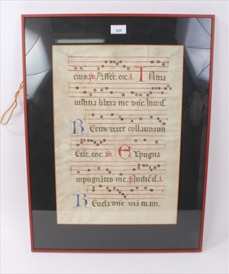 Lot 202 - Illuminated antiphonal on vellum