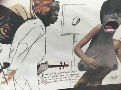 Lot 37 - Ahmed Mahmood (born 1937) -  A2 portfolio housing a series of 40 erotic collages