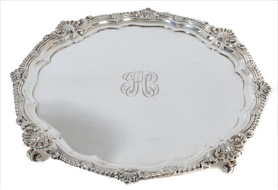 Lot 201 - Late Edwardian silver salver