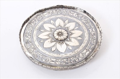Lot 226 - Russian Nielloware White metal coaster