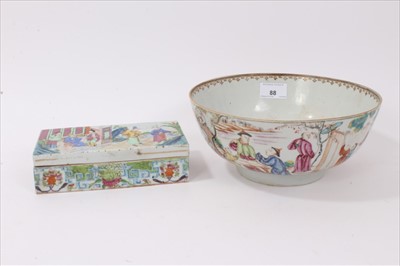 Lot 88 - 18th century Chinese famille rose Mandarin-style porcelain bowl