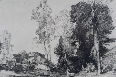 Lot 974 - *Leonard Russell Squirrell 1893-1979 - Pencil signed etching The Picnic