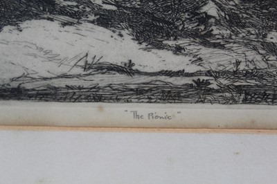 Lot 974 - *Leonard Russell Squirrell 1893-1979 - Pencil signed etching The Picnic