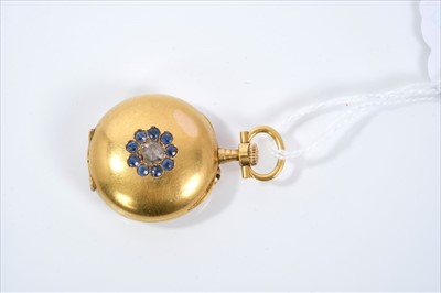 Lot 574 - 19th Century French ladies gold fob watch