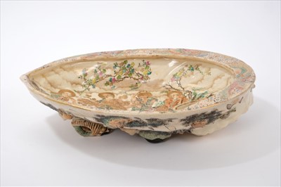 Lot 85 - Unusual 19th century Japanese satsuma shell shaped bowl