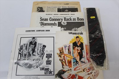 Lot 1221 - Live and Let Die exhibitors campaign book, James Bond Newspaper, 007 promotional tie