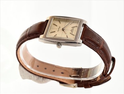 Lot 564 - 1970s Gentlemen’s Longines Flagship stainless steel wristwatch, the Longines box with Arabic inscription