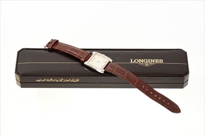 Lot 564 - 1970s Gentlemen’s Longines Flagship stainless steel wristwatch, the Longines box with Arabic inscription