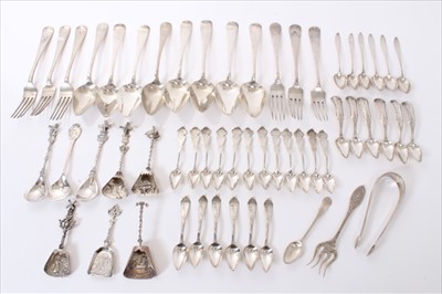 Lot 220 - Large selection of Dutch silver flatware.